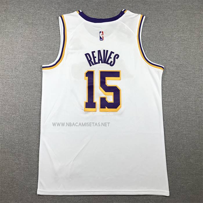 Camiseta Los Angeles Lakers Austin Reaves NO 15 Association 2022-23 Blanco